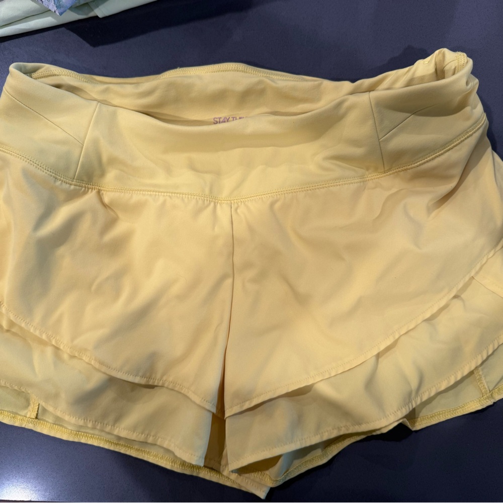 CALIA by Carrie Underwood Light Yellow Athletic Shorts